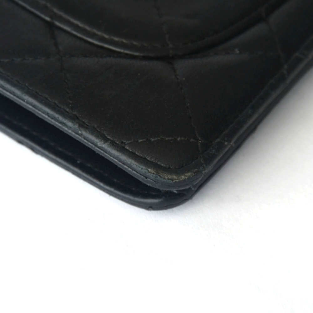 SOLD🥀 Authentic CHANEL Lambskin Quilted Yen Wallet in Black ~ Room For iPhones - Picture 7 of 13